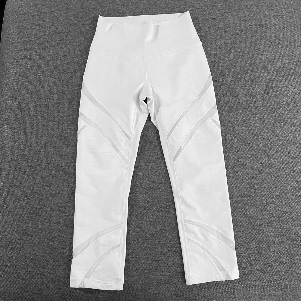 πΊπΆπ³π«~ Lululemon Wunder Under HR Legging Mesh White - Picture 1 of 6